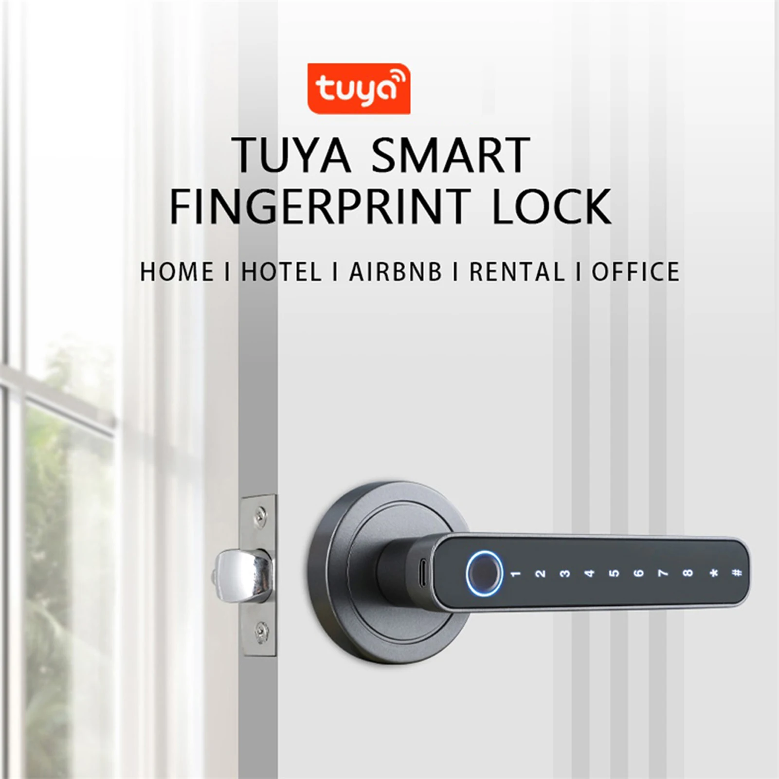 Fingerprint Door Lock 4 Unlocked Ways for Tuya BT Connection APP Password Key Unlocking for Homes Apartments APP Door Lock
Fingerprint Door Lock 4 Unlocked Ways for Tuya BT Connection APP Password Key Unlocking for Homes Apartments APP Door Lock