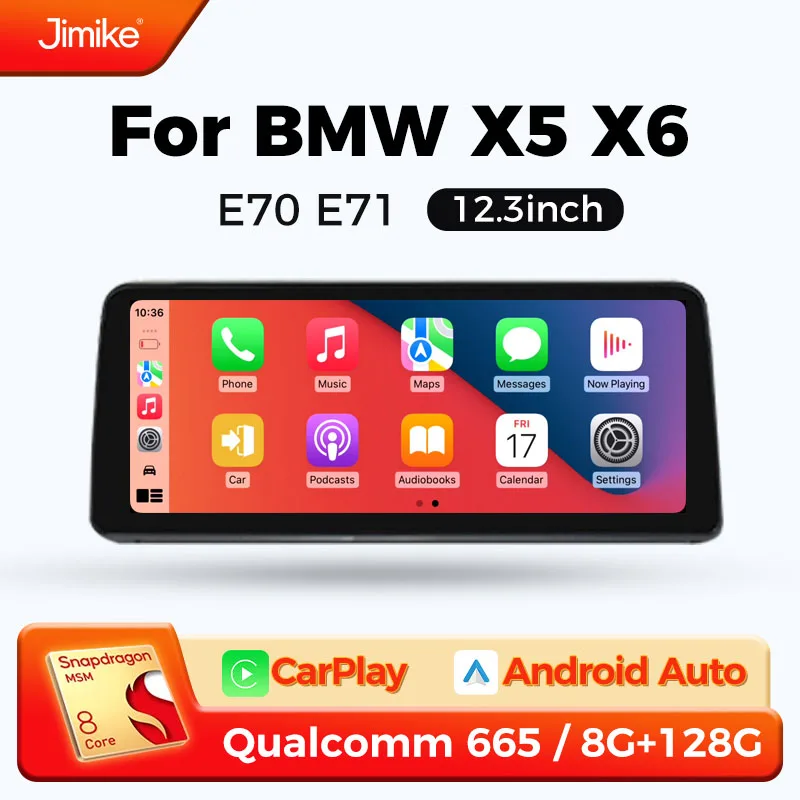 Android 14, беспроводной автомобильный мультимедийный экран Apple Carplay, Android Auto для BMW X5 E70 X6 E71, автомобильный планшет, Bluetooth-видеоплееры
Android 14, беспроводной автомобильный мультимедийный экран Apple Carplay, Android Auto для BMW X5 E70 X6 E71, автомобильный планшет, Bluetooth-видеоплееры