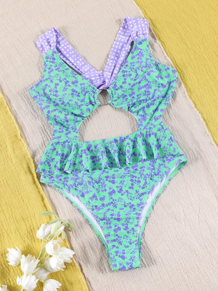 Miyouj Ruffle One Piece Suits Hollow Out Swimsuits Sexy Swimwear Women Printed Beachwear Push Up Bodysuit Brazilian Swimsuits
Miyouj Ruffle One Piece Suits Hollow Out Swimsuits Sexy Swimwear Women Printed Beachwear Push Up Bodysuit Brazilian Swimsuits