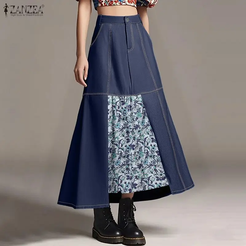 ZANZEA элегантные макси-юбки женские с высокой талией и принтом в стиле пэчворк повседневные длинные юбки оверсайз модная уличная одежда Jupes Faldas Saia
ZANZEA элегантные макси-юбки женские с высокой талией и принтом в стиле пэчворк повседневные длинные юбки оверсайз модная уличная одежда Jupes Faldas Saia