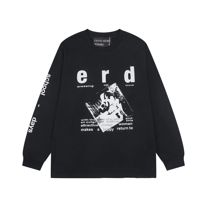 Erd Print Logo T Shirts Men Round Neck Long Sleeve Enfants Riches Deprimes Top Tee
Erd Print Logo T Shirts Men Round Neck Long Sleeve Enfants Riches Deprimes Top Tee
