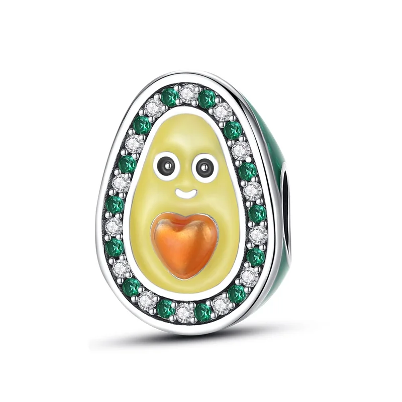 925 Sterling Silver Fruit Avocado Charms Beads Zircon Dangle Fit 3mm Original Bracelet DIY Women Birthday Anniversary Jewelry
925 Sterling Silver Fruit Avocado Charms Beads Zircon Dangle Fit 3mm Original Bracelet DIY Women Birthday Anniversary Jewelry