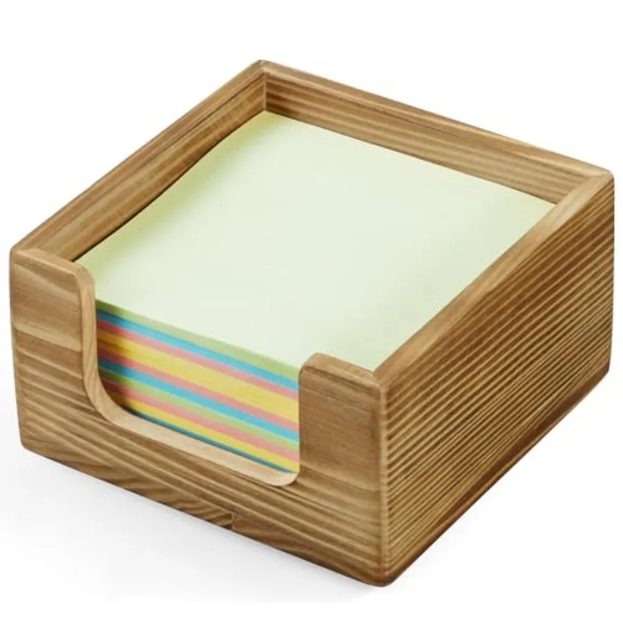 Burnt Wood Sticky Note Holder, 3 x 3 Inch Post It Note Dispenser for Office Desk Accessories, Self Stick Note Pad Holder, Memo
Burnt Wood Sticky Note Holder, 3 x 3 Inch Post It Note Dispenser for Office Desk Accessories, Self Stick Note Pad Holder, Memo