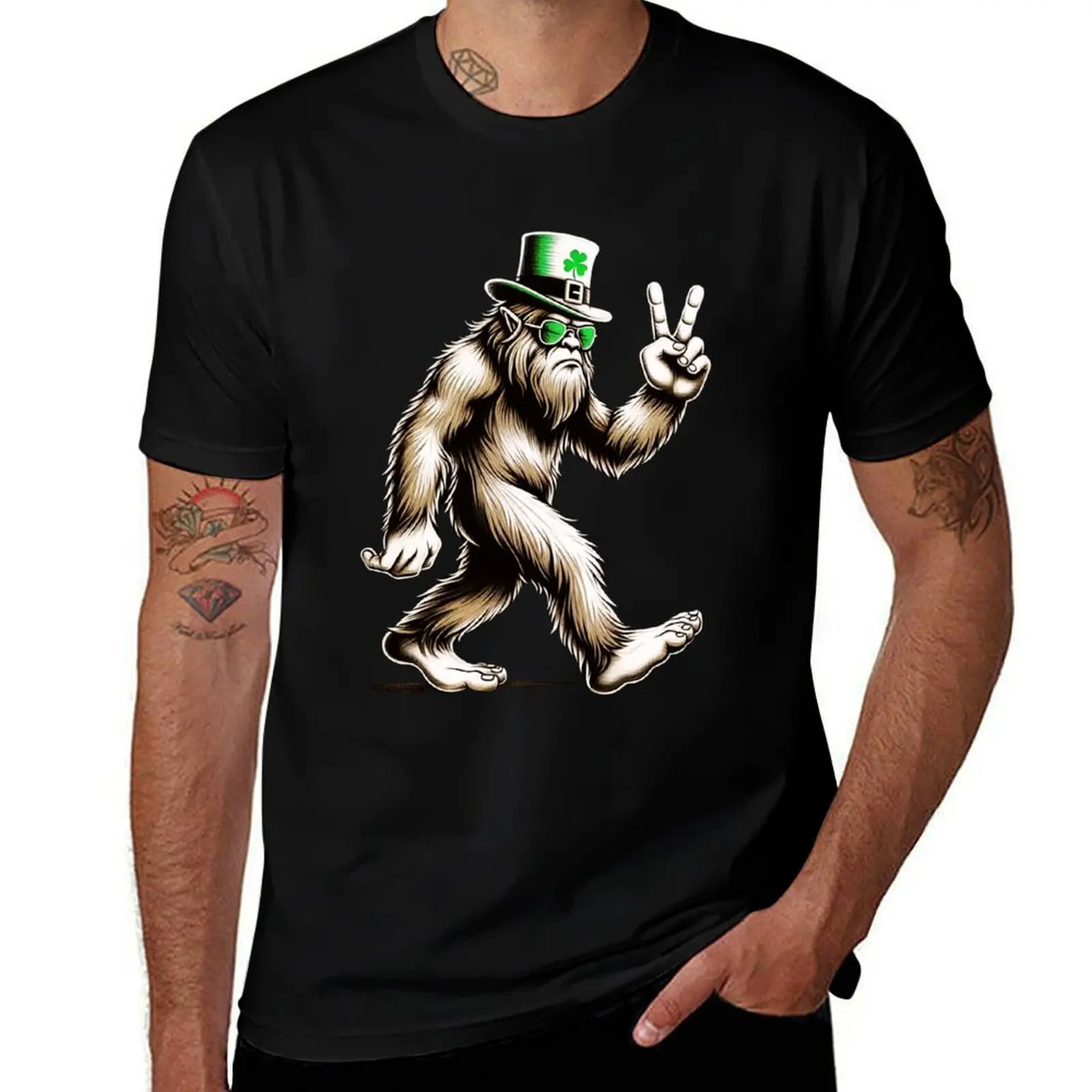 Funny St. Patrick’s Day Irish Sasquatch Bigfoot humorously flashes peace signs T-Shirt t shirt man plain t shirt for man T-shirt
Funny St. Patrick’s Day Irish Sasquatch Bigfoot humorously flashes peace signs T-Shirt t shirt man plain t shirt for man T-shirt