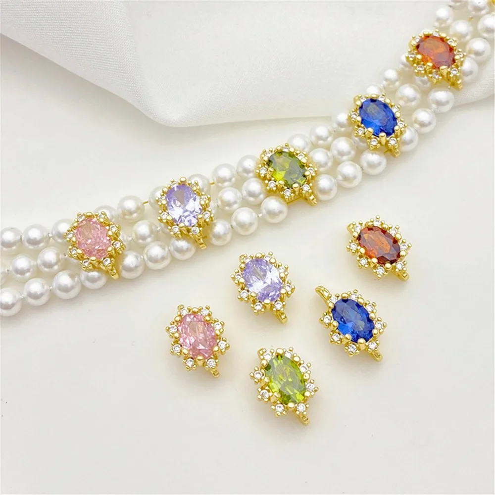 14K Gold Inlaid Colored Zirconium Oval Three Rows Beads Handmade DIY Beaded Pearl Bracelet Necklace Jewelry Material Accessories
14K Gold Inlaid Colored Zirconium Oval Three Rows Beads Handmade DIY Beaded Pearl Bracelet Necklace Jewelry Material Accessories