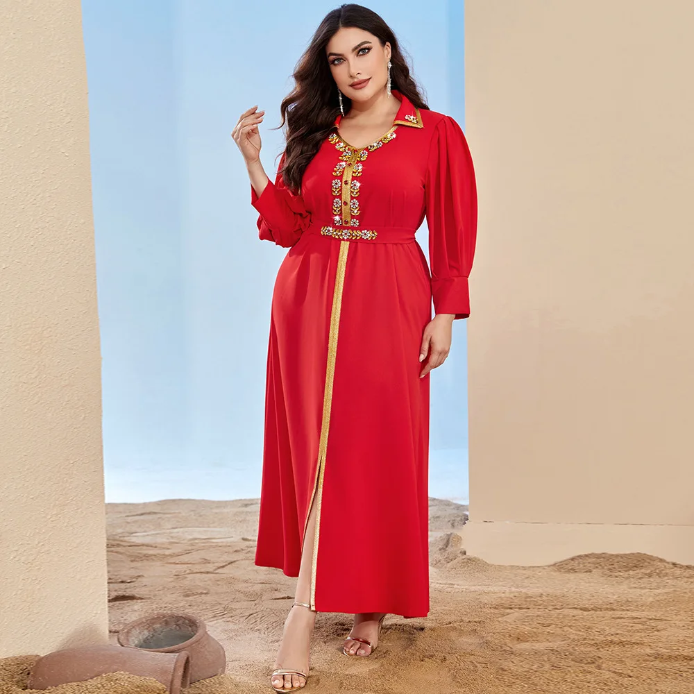Small lapel fashion flower sewn diamond long dress Middle East Dubai Arab celebrity temperament even temperament classic luxury
Small lapel fashion flower sewn diamond long dress Middle East Dubai Arab celebrity temperament even temperament classic luxury