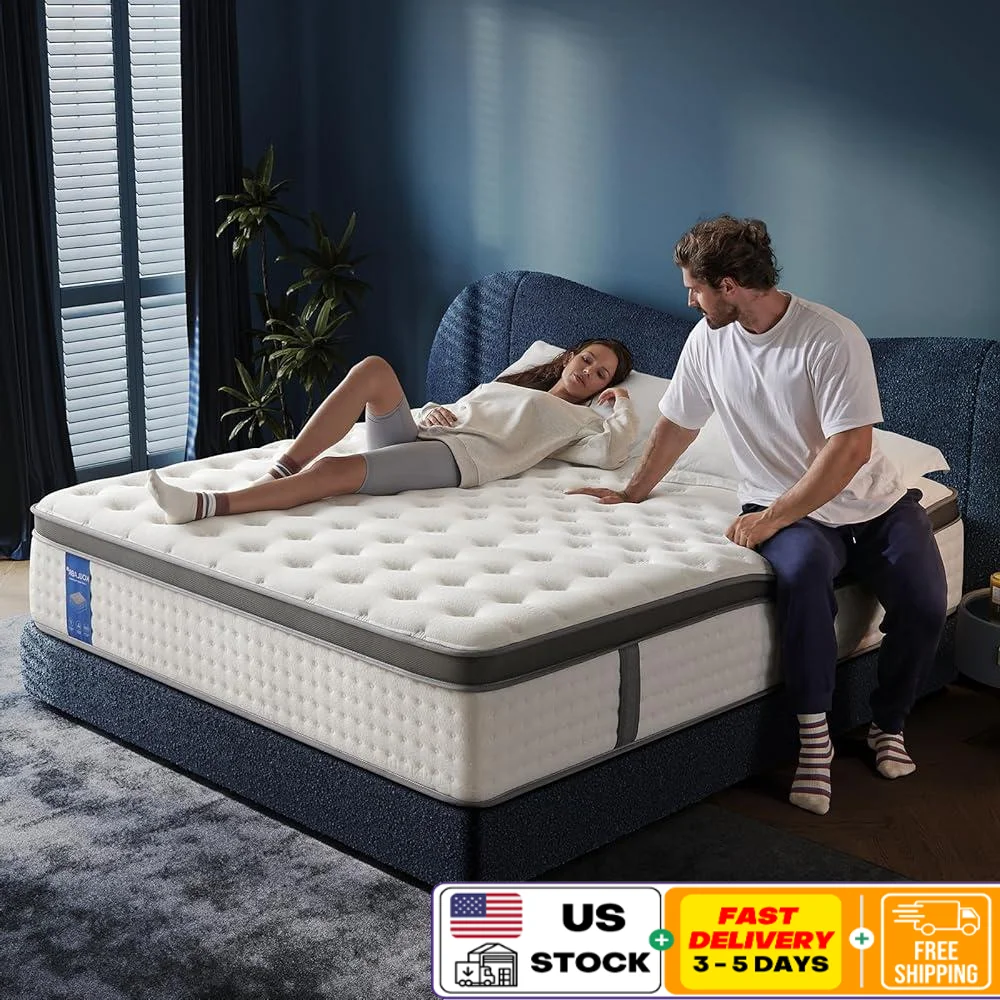 12 Inch King Size Hybrid Mattress Gel Memory Foam Pressure Relief Cooling Sleep Support Pocket Coil Sleep Disturbance Isolation
12 Inch King Size Hybrid Mattress Gel Memory Foam Pressure Relief Cooling Sleep Support Pocket Coil Sleep Disturbance Isolation