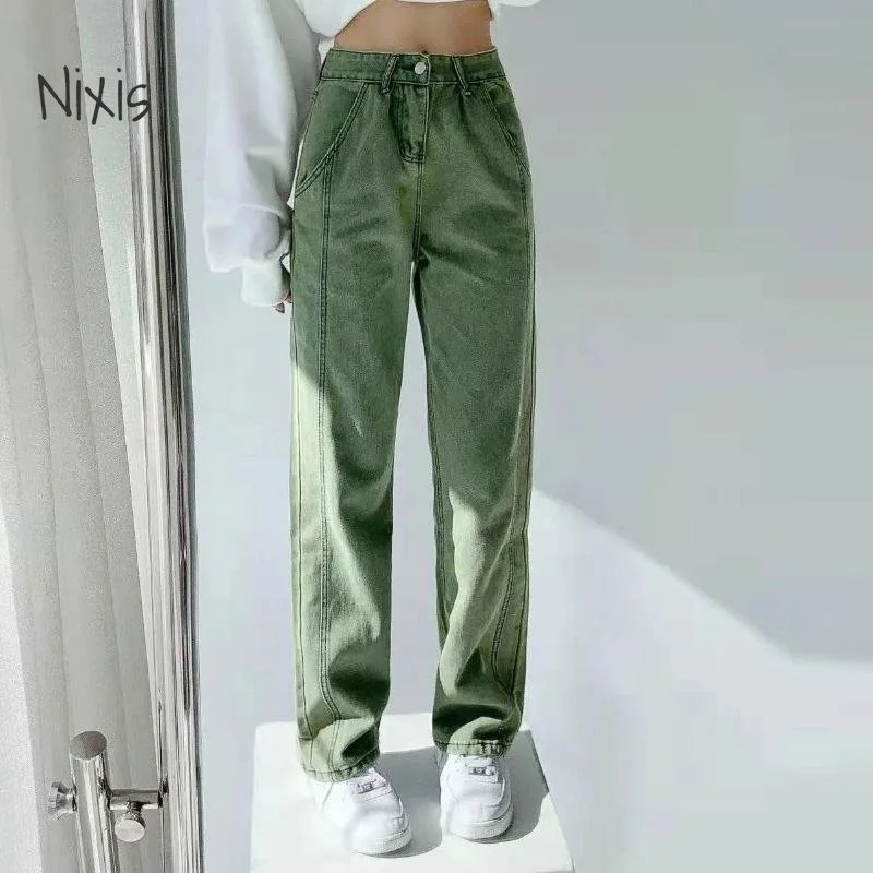Green Jeans Women Fashion High Street Denim Trousers Casual Straight Wide Pants Vintage Streetwear Plus Size Bottoms Clothes
Green Jeans Women Fashion High Street Denim Trousers Casual Straight Wide Pants Vintage Streetwear Plus Size Bottoms Clothes