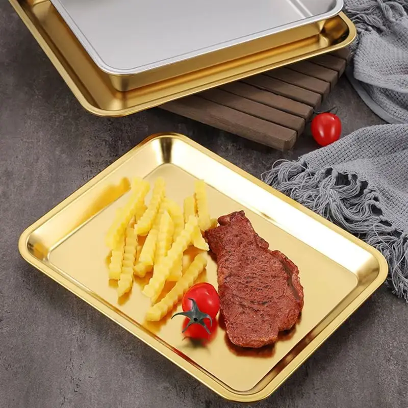 Multi-Size Stainless Steel Storage Tray Square Plates for Food Oven Baking Pot Pans Kitchen Western Deep Organizers Dishes
Multi-Size Stainless Steel Storage Tray Square Plates for Food Oven Baking Pot Pans Kitchen Western Deep Organizers Dishes