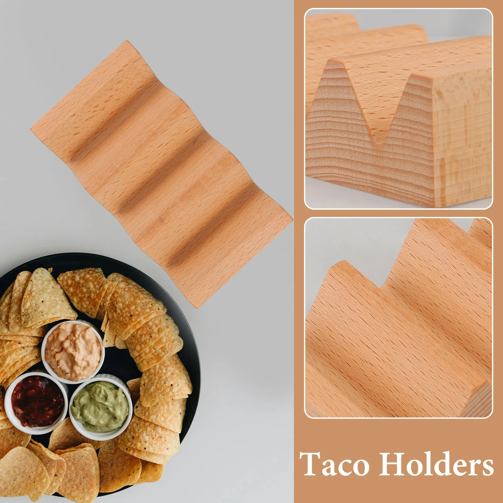 Tortilla Rack Sushi Plate Taco Tray Wooden Holder Wear-resistant Dish Restaurant Home Party Reusable Supplies Corn Tortilla
Tortilla Rack Sushi Plate Taco Tray Wooden Holder Wear-resistant Dish Restaurant Home Party Reusable Supplies Corn Tortilla
