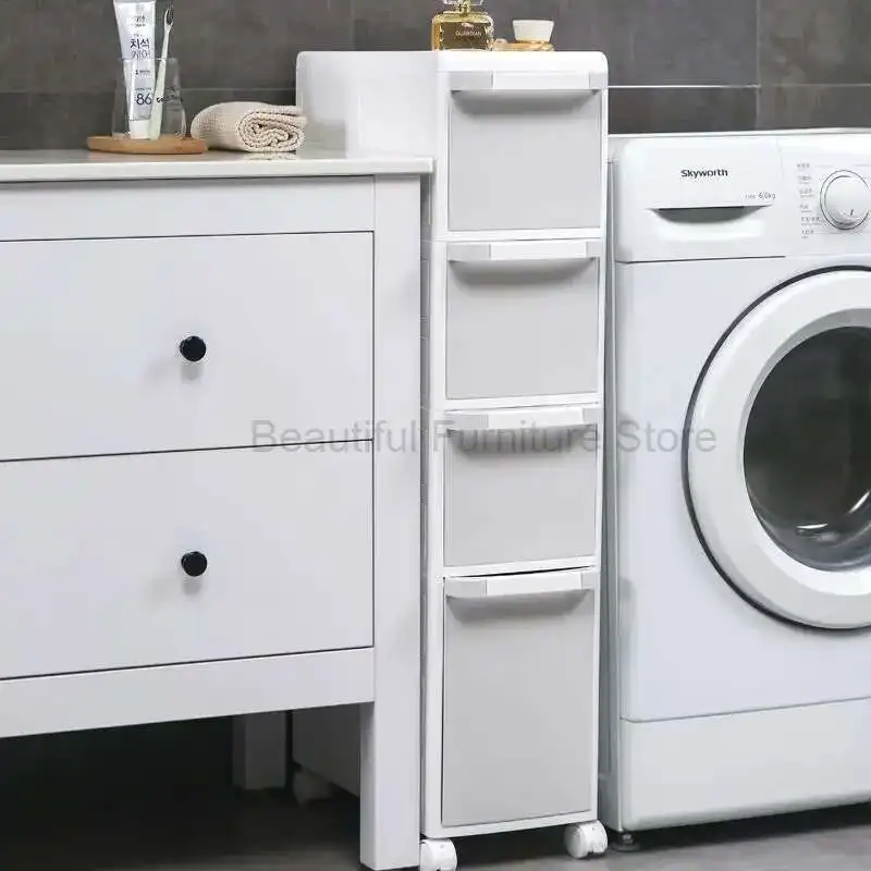 Toilet Storage Cabinet Kitchen Seam Storage Cabinet Narrow Bathroom Drawer Type Storage Rack With Rollers Household Organizer
Toilet Storage Cabinet Kitchen Seam Storage Cabinet Narrow Bathroom Drawer Type Storage Rack With Rollers Household Organizer