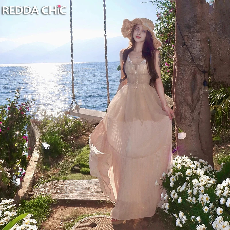 REDDACHiC Fairy Женский топ с юбкой, комплект с глубоким вырезом и v-образным вырезом, кружевной бюстгальтер, бандажный открытый спереди, камзол макси, длинная юбка, праздничная летняя одежда 
REDDACHiC Fairy Женский топ с юбкой, комплект с глубоким вырезом и v-образным вырезом, кружевной бюстгальтер, бандажный открытый спереди, камзол макси, длинная юбка, праздничная летняя одежда