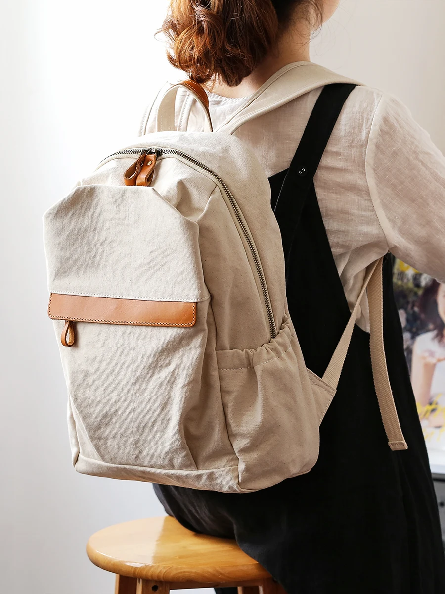 Men Women Suitable Laptop Backpack Canvas With Cowhide Leather Unisex Backpack Women's Daily Rucksack Outdoor Travel Schoolbag
Men Women Suitable Laptop Backpack Canvas With Cowhide Leather Unisex Backpack Women's Daily Rucksack Outdoor Travel Schoolbag
