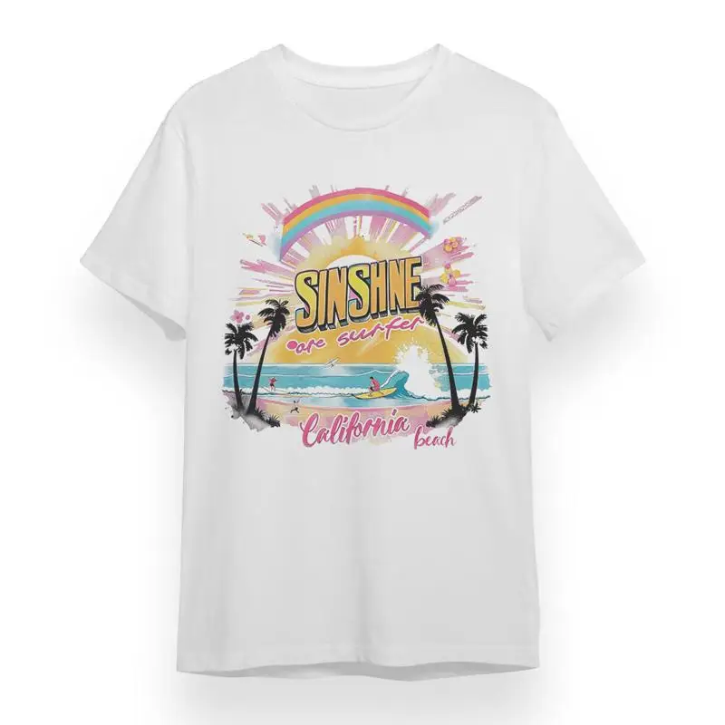 Women'S T Shirt With Hawaii Style White 100 Cotton Usa
Women'S T Shirt With Hawaii Style White 100 Cotton Usa