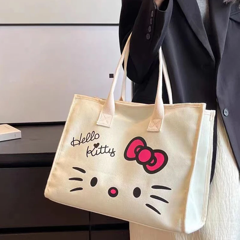 Kawaii Hello Kitty Sanrio Canvas Bag Cute Anime Large Capacity Portable Shoulder Cartoon Storage Bags Festival Gifts Girls Women
Kawaii Hello Kitty Sanrio Canvas Bag Cute Anime Large Capacity Portable Shoulder Cartoon Storage Bags Festival Gifts Girls Women
