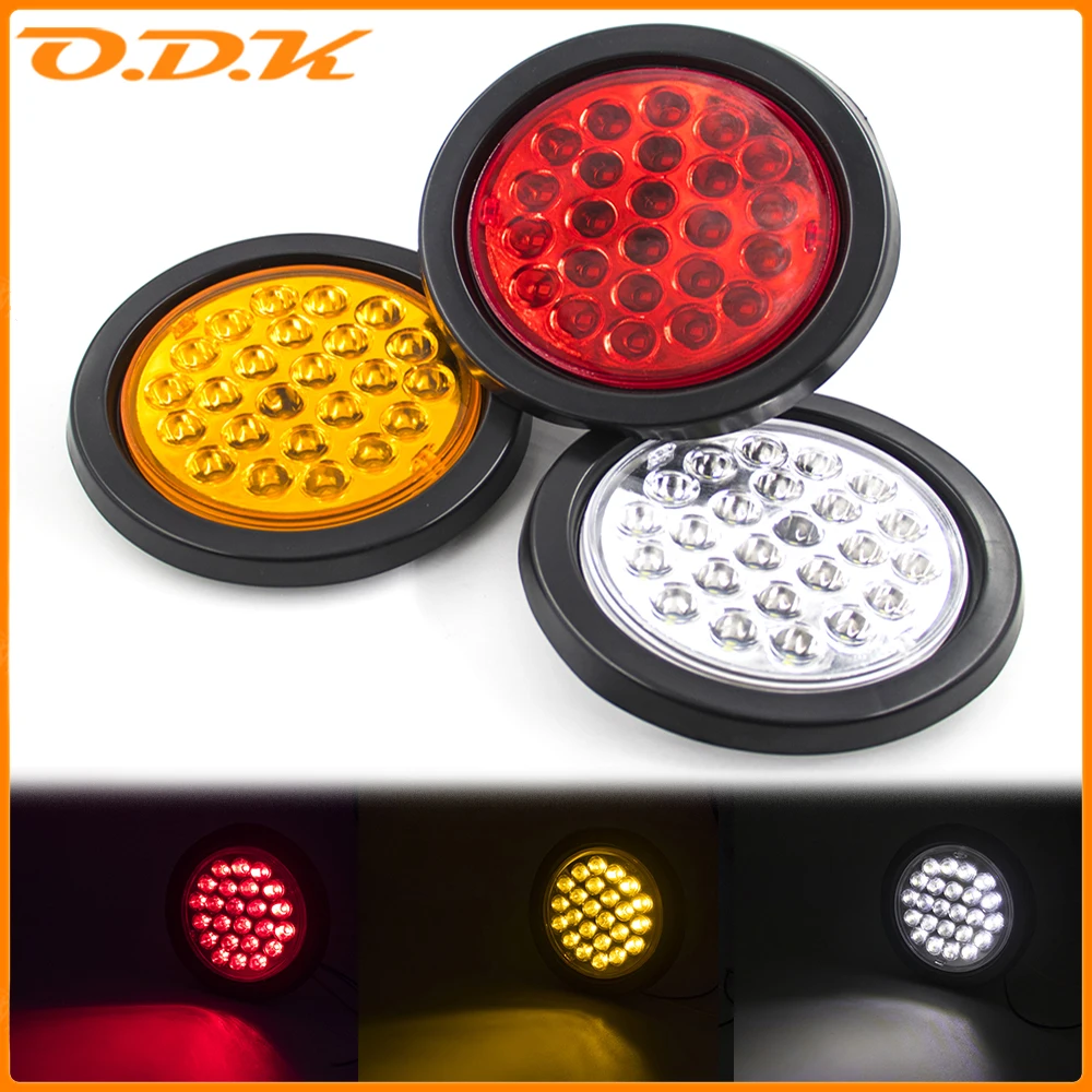 2pcs 12V 24V 4.3" 24 LED Round Car Rear Tail Light Brake Stop Side Marker Turn Warning Indicator Truck Trailer Reflector ATV
2pcs 12V 24V 4.3" 24 LED Round Car Rear Tail Light Brake Stop Side Marker Turn Warning Indicator Truck Trailer Reflector ATV