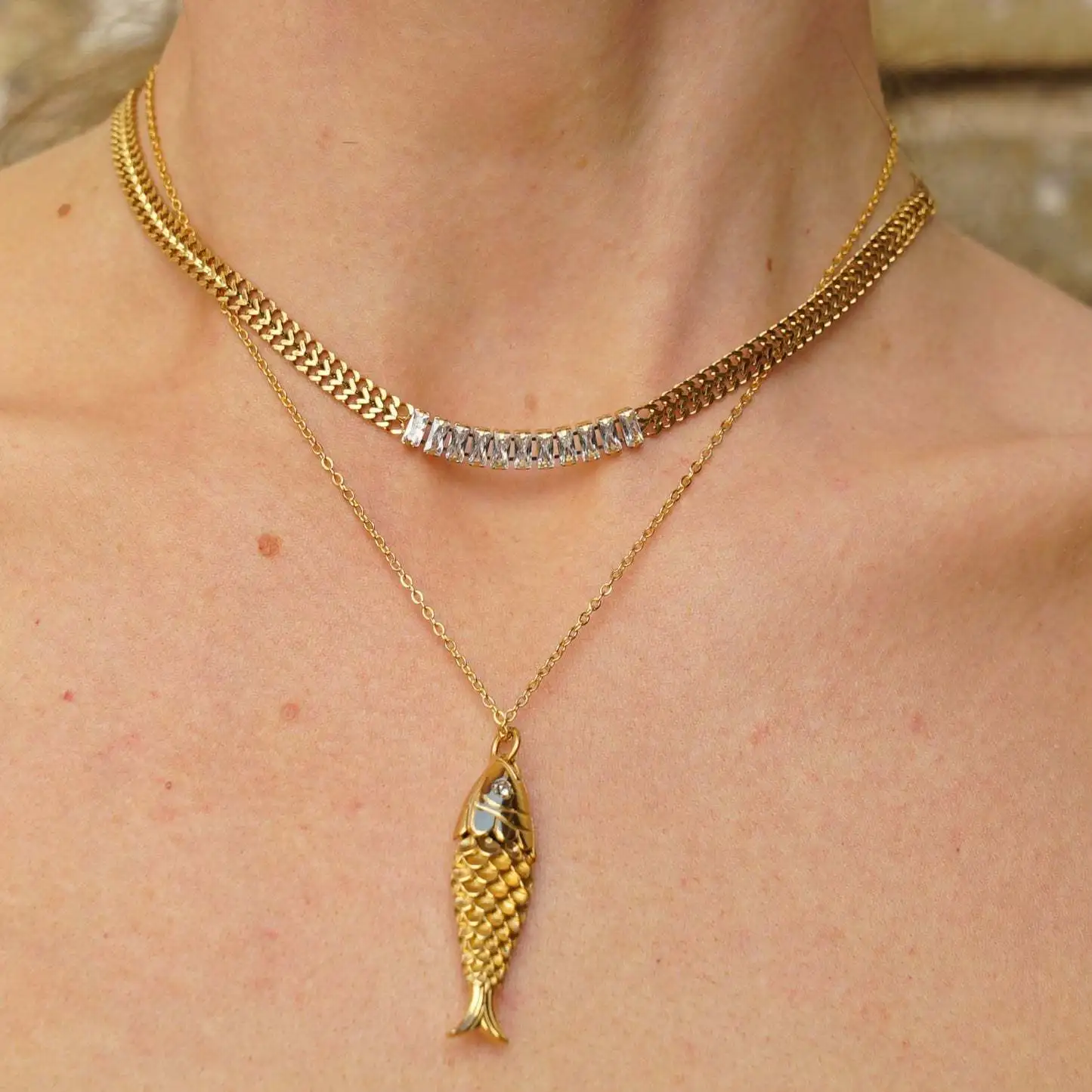 Fashion Simple Fish Shape Design Jewelry Necklace Pendant Stainless Steel 18k PVD Gold-plated Waterproof Necklace Pendant
Fashion Simple Fish Shape Design Jewelry Necklace Pendant Stainless Steel 18k PVD Gold-plated Waterproof Necklace Pendant
