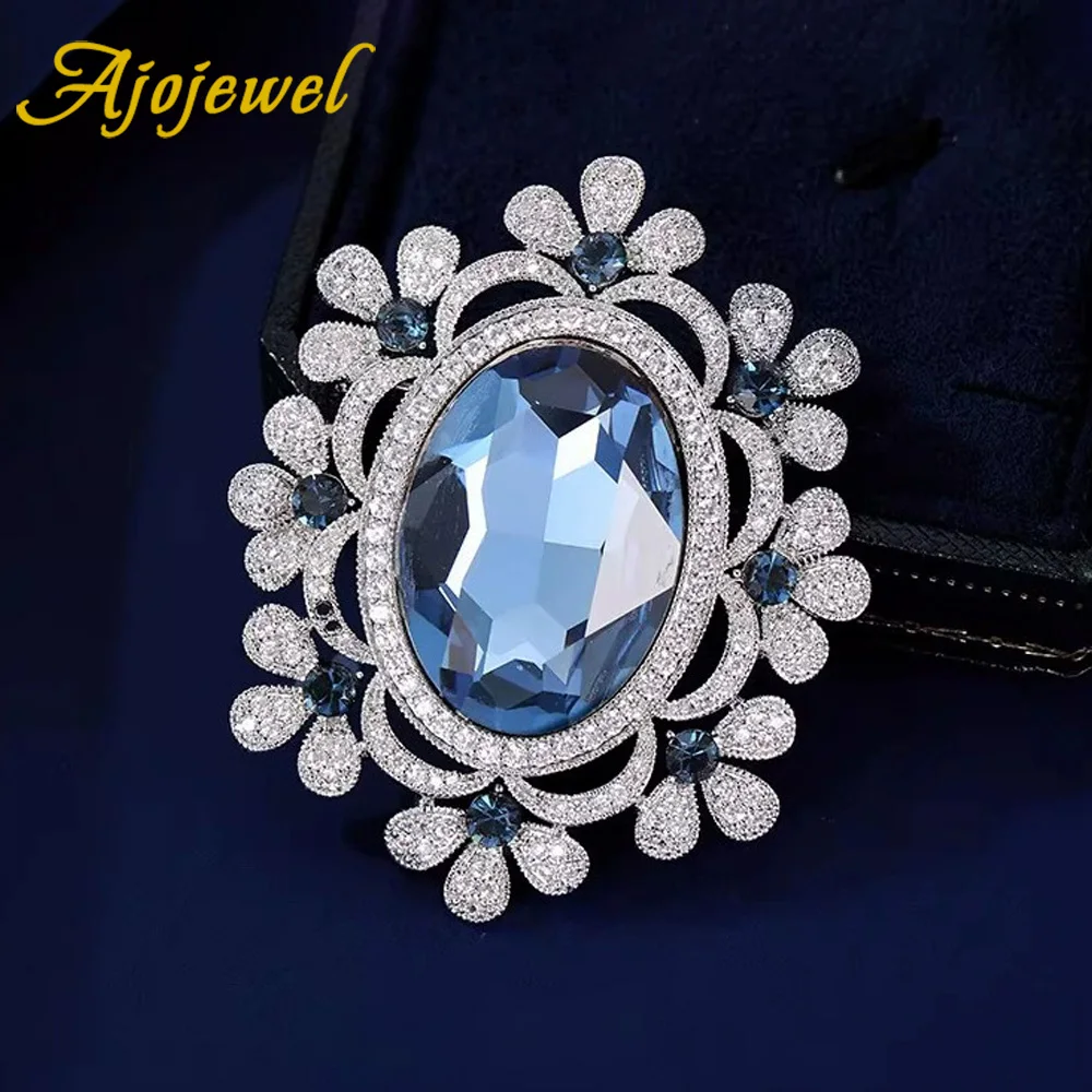 Ajojewel Vintage Palace Style Brooch With Blue Crystal Mirror Design Jewelry Pin For Woman Suit
Ajojewel Vintage Palace Style Brooch With Blue Crystal Mirror Design Jewelry Pin For Woman Suit