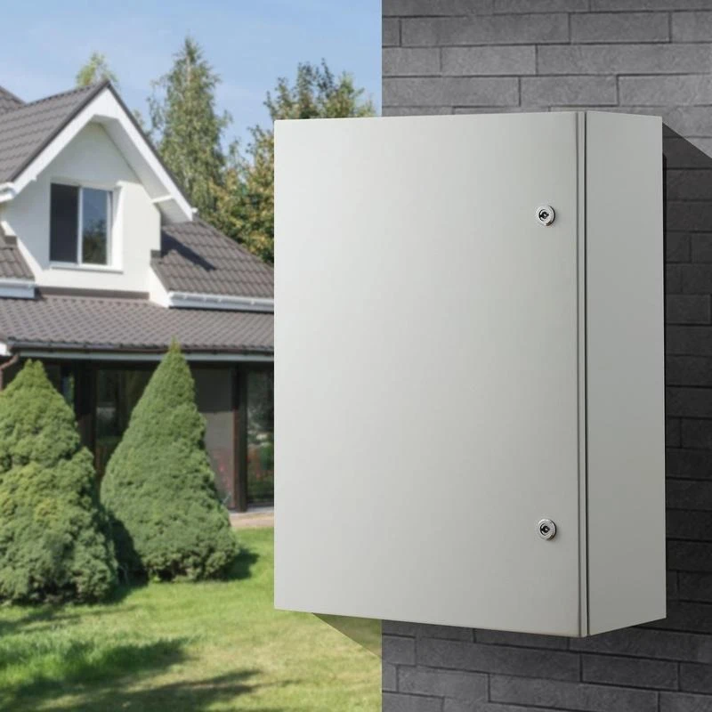 Steel Electrical Box, 27.6 x 19.7 x 9.8 in, Cold Rolled Steel Electrical Enclosure Box, Wall-Mounted Outdoor Electronic Equipment Enclosure with Mounting Plate, Hinges, Lock, IP66 Waterproof
Steel Electrical Box, 27.6 x 19.7 x 9.8 in, Cold Rolled Steel Electrical Enclosure Box, Wall-Mounted Outdoor Electronic Equipment Enclosure with Mounting Plate, Hinges, Lock, IP66 Waterproof