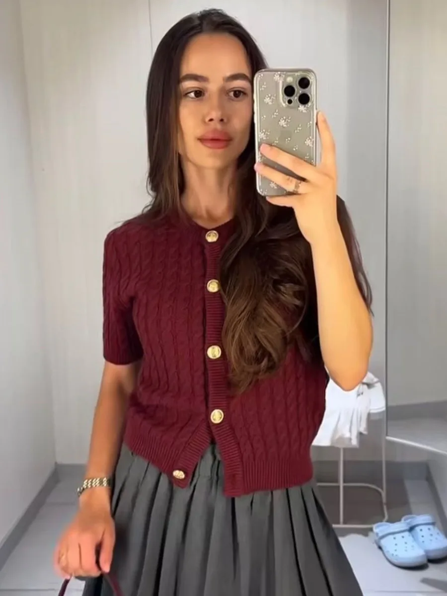 femmes hiver tricot Cardigan hiver rue mode Patchwork côtelé à manches courtes pull automne trajet tricots haut court
femmes hiver tricot Cardigan hiver rue mode Patchwork côtelé à manches courtes pull automne trajet tricots haut court