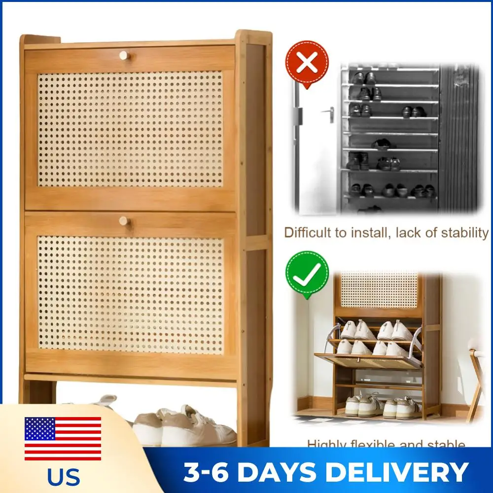 Напольная подставка для обуви с 2 выдвижными ящиками, органайзер для хранения обуви, большая вместимость, регулируемые полки, для дома и улицы
Напольная подставка для обуви с 2 выдвижными ящиками, органайзер для хранения обуви, большая вместимость, регулируемые полки, для дома и улицы
