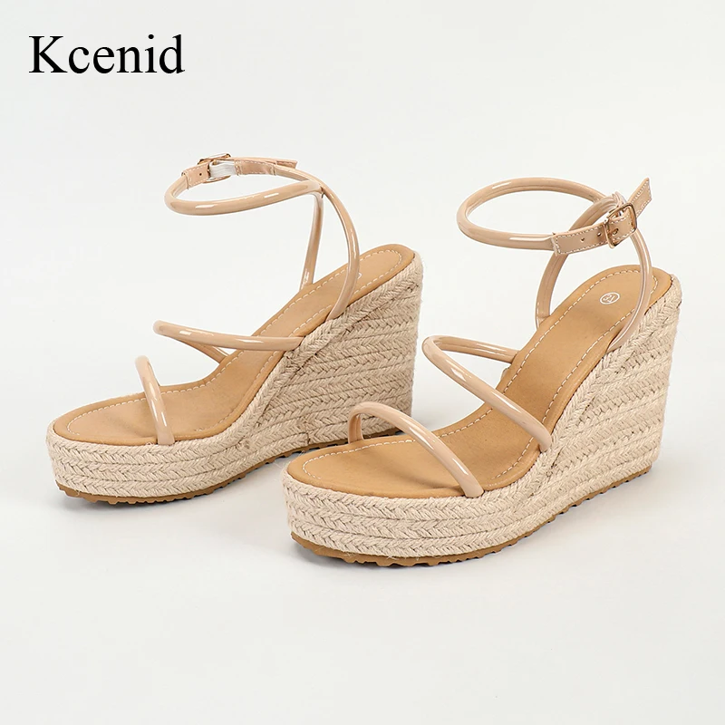 Kcenid Summer Wedge Platform Sandals Women Open Toe Fashion Narrow Band Weave High Heels Sexy Ankle Strap Modern Sandals
Kcenid Summer Wedge Platform Sandals Women Open Toe Fashion Narrow Band Weave High Heels Sexy Ankle Strap Modern Sandals