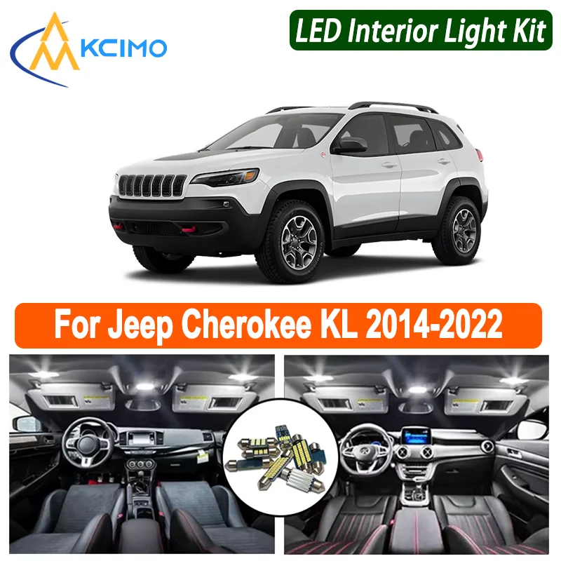 Safe and Durable For Jeep Cherokee KL 2014-2022 Interior Lighting System LED Dome/Map/Trunk Lid Lamps Upgrade Kit
Safe and Durable For Jeep Cherokee KL 2014-2022 Interior Lighting System LED Dome/Map/Trunk Lid Lamps Upgrade Kit