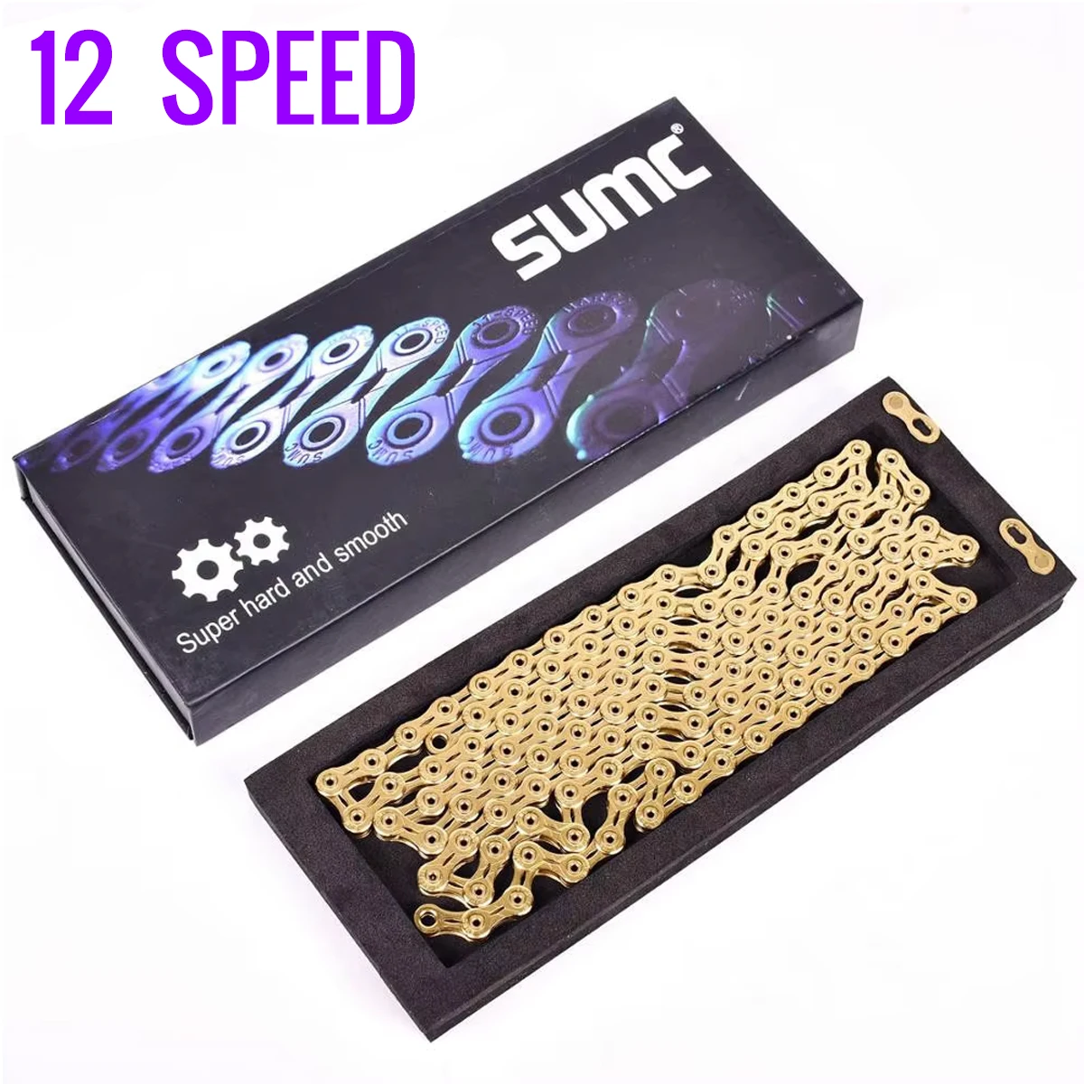 12 Speed 126L Gold Hollow Lightweight Bicycle Chain X1 X12 1x12 System Connector Included for Road Bicycle MTB Mountain Bike
12 Speed 126L Gold Hollow Lightweight Bicycle Chain X1 X12 1x12 System Connector Included for Road Bicycle MTB Mountain Bike