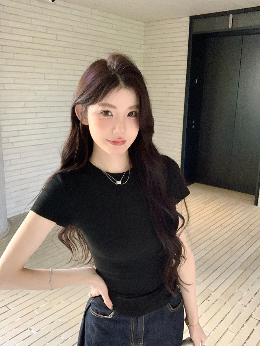 x Stevens Pure Cotton ort Sve T-irt Women's Slim Fit Inner Wear Casual Commute Sle round Ne ort Length Top
x Stevens Pure Cotton ort Sve T-irt Women's Slim Fit Inner Wear Casual Commute Sle round Ne ort Length Top