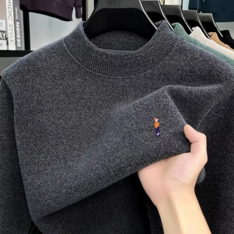 Высококачественный бархатный теплый свитер, мужская мода, корейская версия, молодежный роскошный брендовый зимний вязаный свитер с вышивкой, новый круглый вырез
Высококачественный бархатный теплый свитер, мужская мода, корейская версия, молодежный роскошный брендовый зимний вязаный свитер с вышивкой, новый круглый вырез