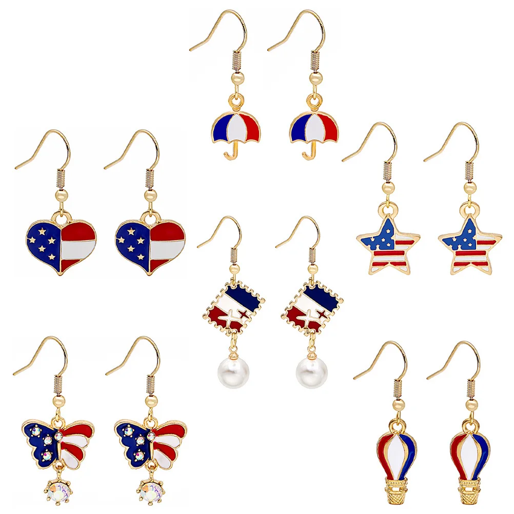 6Pairs Alloy Earrings Creative Shape Design Lightweight Comfortable Independence Day Festival Earrings Women Jewelry
6Pairs Alloy Earrings Creative Shape Design Lightweight Comfortable Independence Day Festival Earrings Women Jewelry