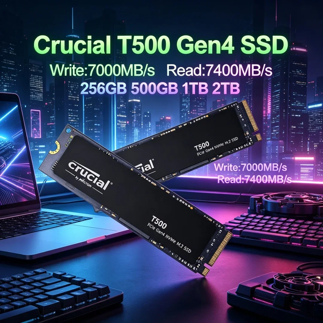 Hot Sale Original Crucial T500 1TB Gen4 NVMe M.2 SSD 7300MB/s Gaming Drive For PC Laptop PS5
Hot Sale Original Crucial T500 1TB Gen4 NVMe M.2 SSD 7300MB/s Gaming Drive For PC Laptop PS5