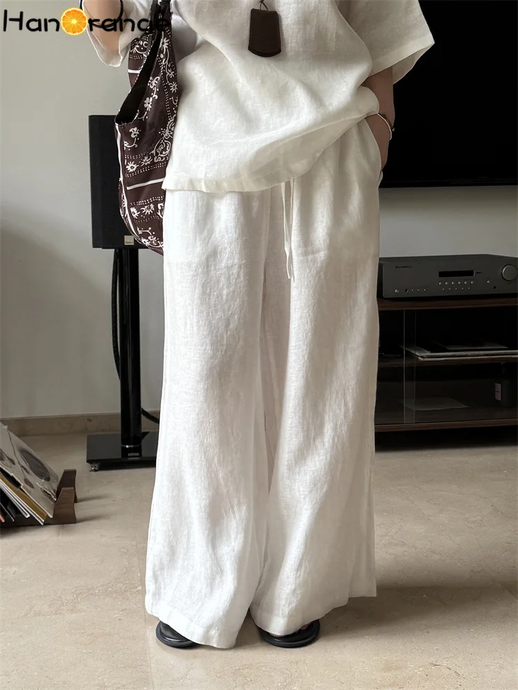 HanOrange 2025 Summer Relaxation Loose Wide Leg Linen Pants Lightweight Dry Trousers White/Linen
HanOrange 2025 Summer Relaxation Loose Wide Leg Linen Pants Lightweight Dry Trousers White/Linen