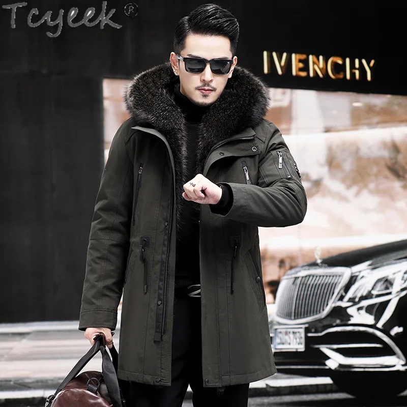 Tcyeek Real Rabbit Fur Coat Men Clothes Winter Jackets Mid-long Men's Parka Real Fur Coats Raccoon Fur Collar Casaco Masculino
Tcyeek Real Rabbit Fur Coat Men Clothes Winter Jackets Mid-long Men's Parka Real Fur Coats Raccoon Fur Collar Casaco Masculino