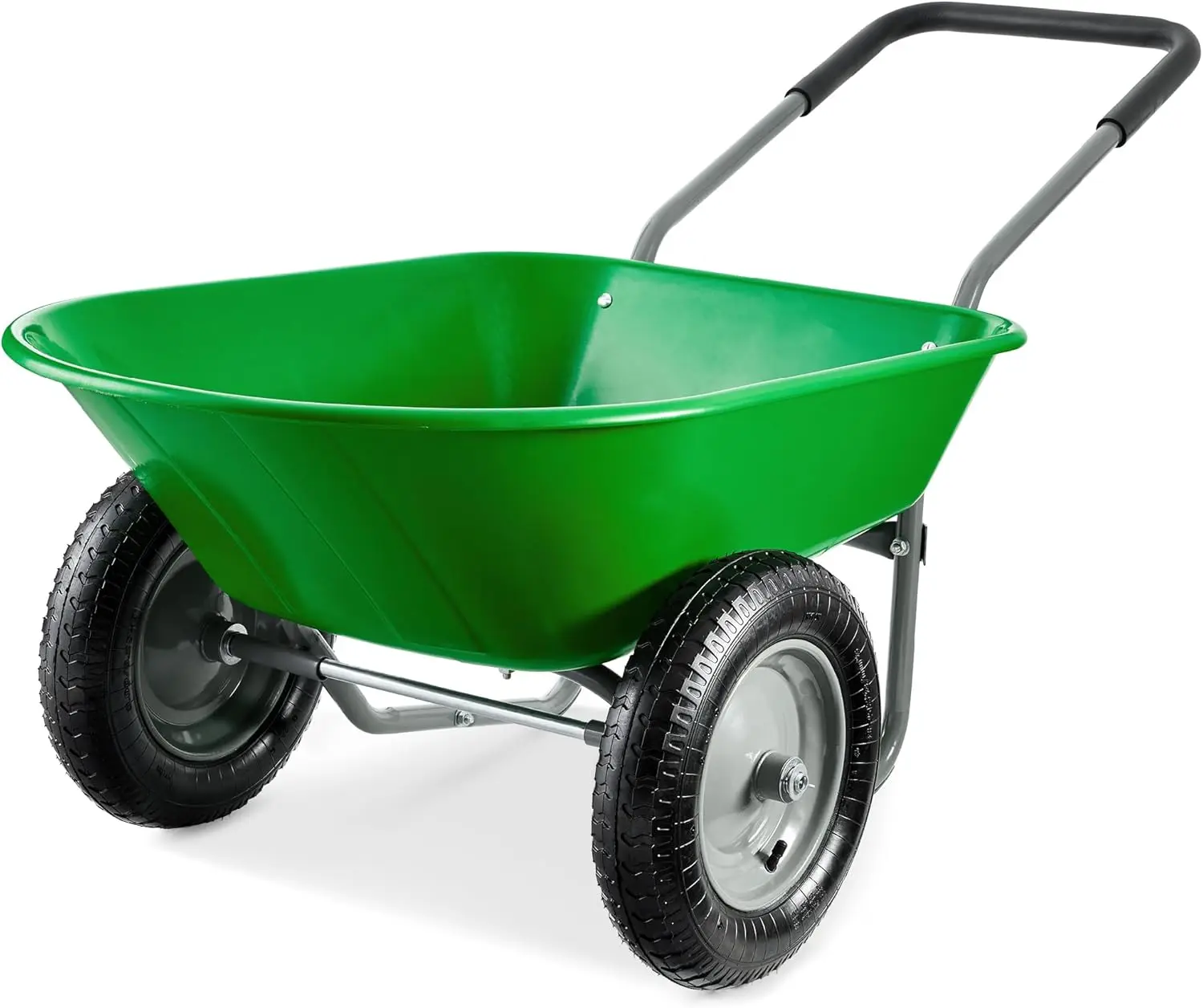 Dual-Wheel Home Utility Yard Wheelbarrow Garden Cart w/Built-in Stand for Lawn, Gardening, Construction - Bright Green
Dual-Wheel Home Utility Yard Wheelbarrow Garden Cart w/Built-in Stand for Lawn, Gardening, Construction - Bright Green