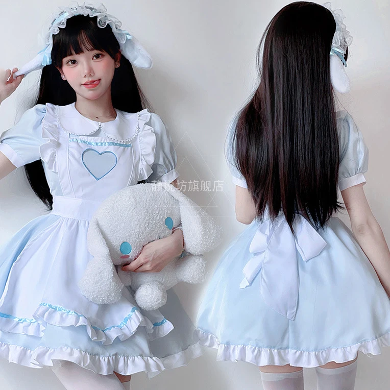 Plus Size Maid Cosplay Blue Soft Girl Rabbit Ear Maidservant Cute Love Bunny Suit Alice Lolita Dress 4-piece Set Anime
Plus Size Maid Cosplay Blue Soft Girl Rabbit Ear Maidservant Cute Love Bunny Suit Alice Lolita Dress 4-piece Set Anime