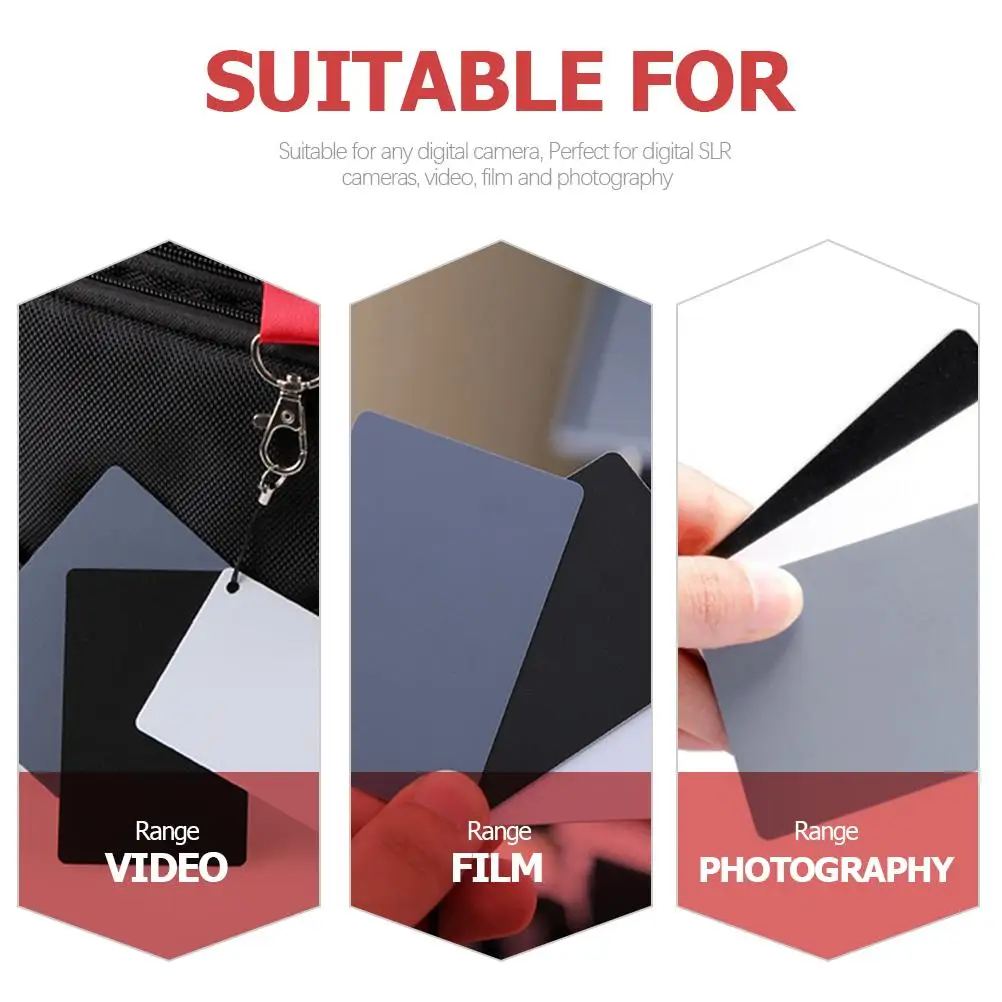 2Pcs White Gray Black Three-color Card Accurate Exposure Neck Strap Lightweight Portable Acrylic Durable Digital Camera
2Pcs White Gray Black Three-color Card Accurate Exposure Neck Strap Lightweight Portable Acrylic Durable Digital Camera