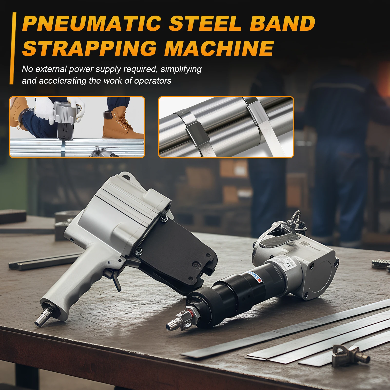 Пневматический пресс для стальной ленты, износостойкий промышленный станок для обвязки металлической ленты, экономия труда, для металлических лент шириной 3/4 дюйма/19 мм
Пневматический пресс для стальной ленты, износостойкий промышленный станок для обвязки металлической ленты, экономия труда, для металлических лент шириной 3/4 дюйма/19 мм