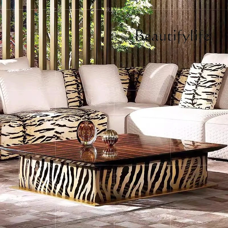 High-end Italian light luxury coffee table post-modern simple villa designer stainless steel solid wood high-end
High-end Italian light luxury coffee table post-modern simple villa designer stainless steel solid wood high-end