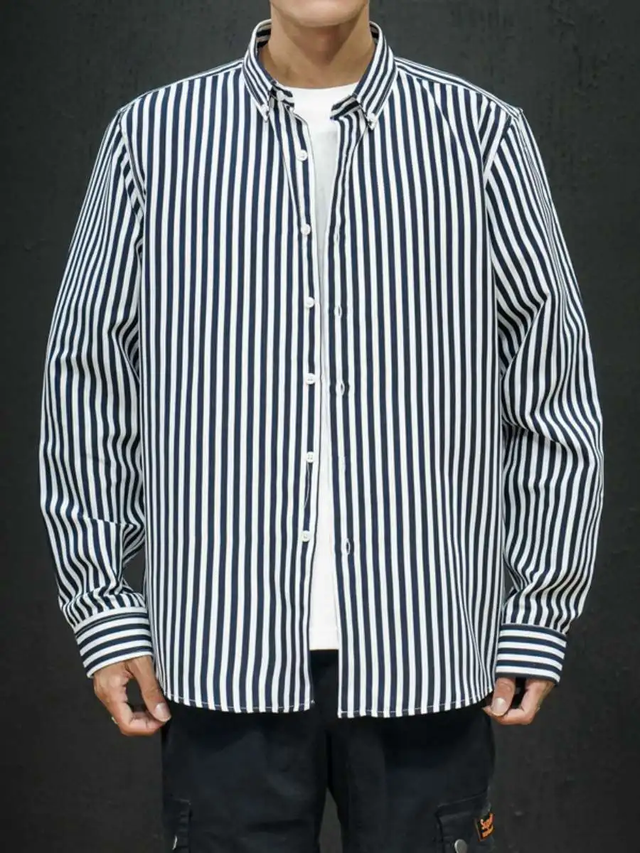 Spring Autumn Men's Striped Long Sve irt Trendy Youth Large Size Japanese Sle 2025 Spring New Arrival Slim Fit Button ...
Spring Autumn Men's Striped Long Sve irt Trendy Youth Large Size Japanese Sle 2025 Spring New Arrival Slim Fit Button ...