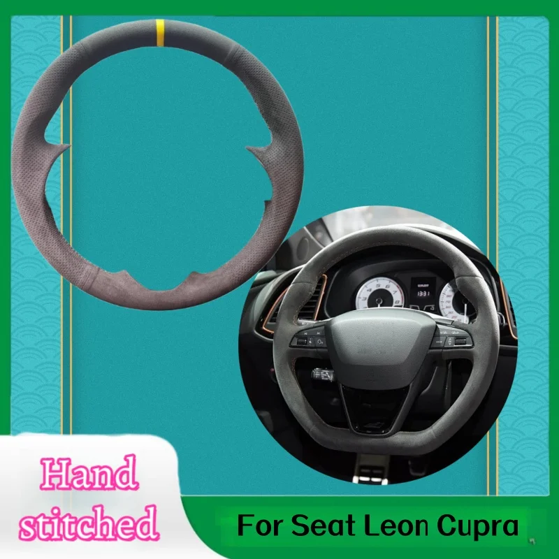Customized Hand-stitched Suede Leather Steering Wheel Cover For Seat Leon Cupra R Leon ST Cupra Leon ST Cupra Ateca Cupra Ateca
Customized Hand-stitched Suede Leather Steering Wheel Cover For Seat Leon Cupra R Leon ST Cupra Leon ST Cupra Ateca Cupra Ateca
