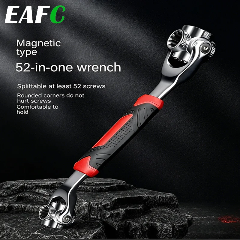 EAFC 52 in 1 Tools Socket Works Universal Ratchet Spline Bolts Sleeve Rotation Hand Tools 360 Degree Multipurpose Tiger Wrench
EAFC 52 in 1 Tools Socket Works Universal Ratchet Spline Bolts Sleeve Rotation Hand Tools 360 Degree Multipurpose Tiger Wrench