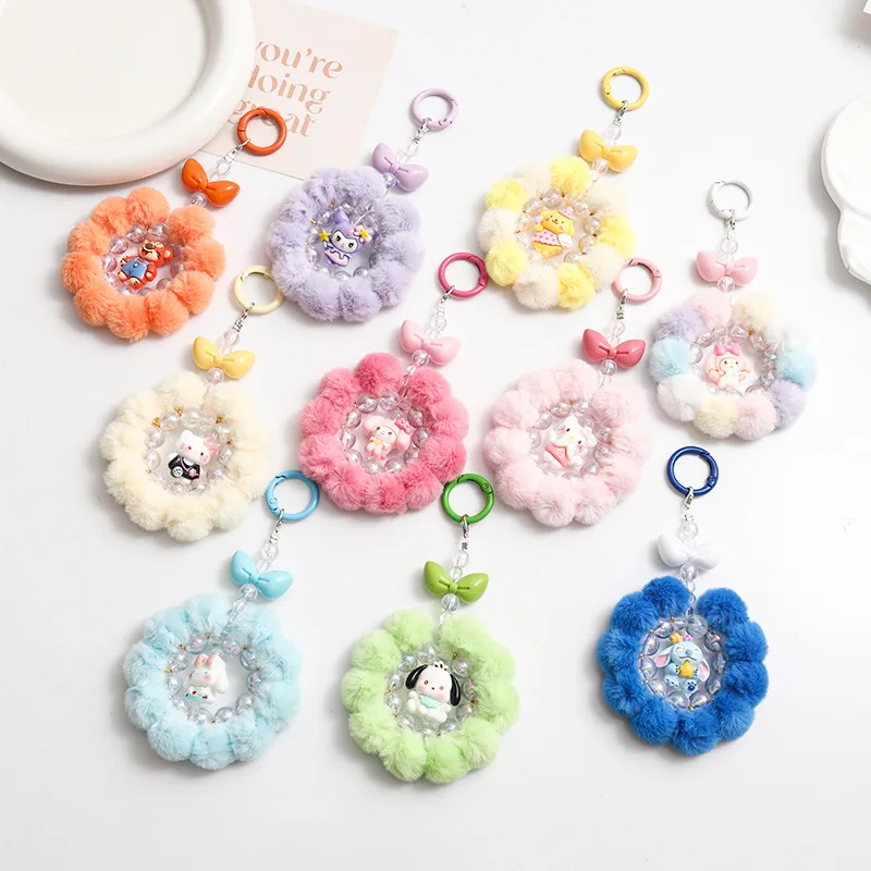 Hello Kitty Anime Cartoon Fun Handmade Hair Ball Beads Fashion Mobile Phone Chain Grabber Doll Keychain Jewelry Pendants Ring
Hello Kitty Anime Cartoon Fun Handmade Hair Ball Beads Fashion Mobile Phone Chain Grabber Doll Keychain Jewelry Pendants Ring