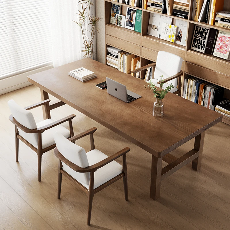 Solid wood desk, living room parent-child study table, Chinese calligraphy table, household writing table, modern simple office
Solid wood desk, living room parent-child study table, Chinese calligraphy table, household writing table, modern simple office