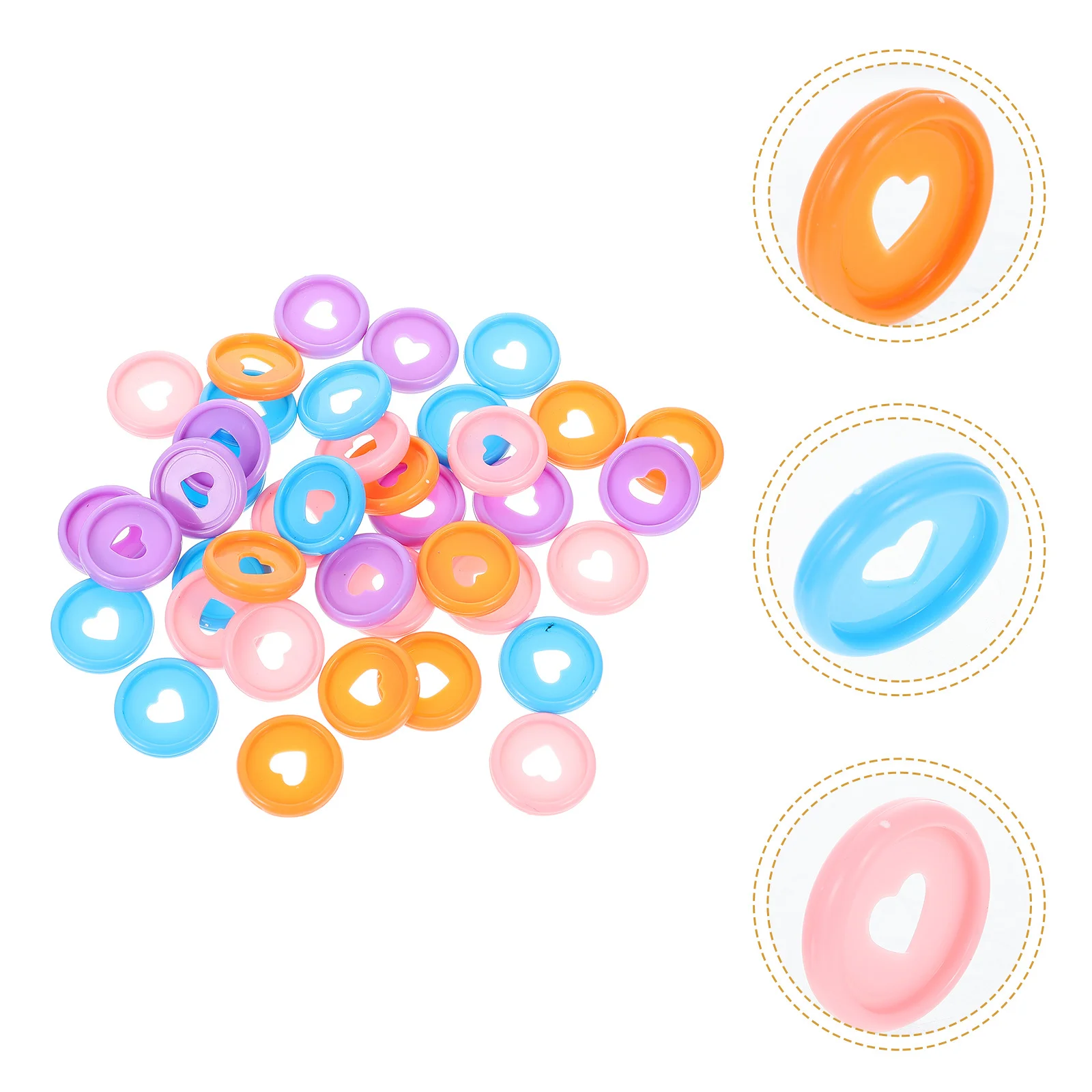 40 Pcs Colorful Love Buttons Disc Binding Loose-leaf Notebook Binder Ring Discbound Discs Office
40 Pcs Colorful Love Buttons Disc Binding Loose-leaf Notebook Binder Ring Discbound Discs Office