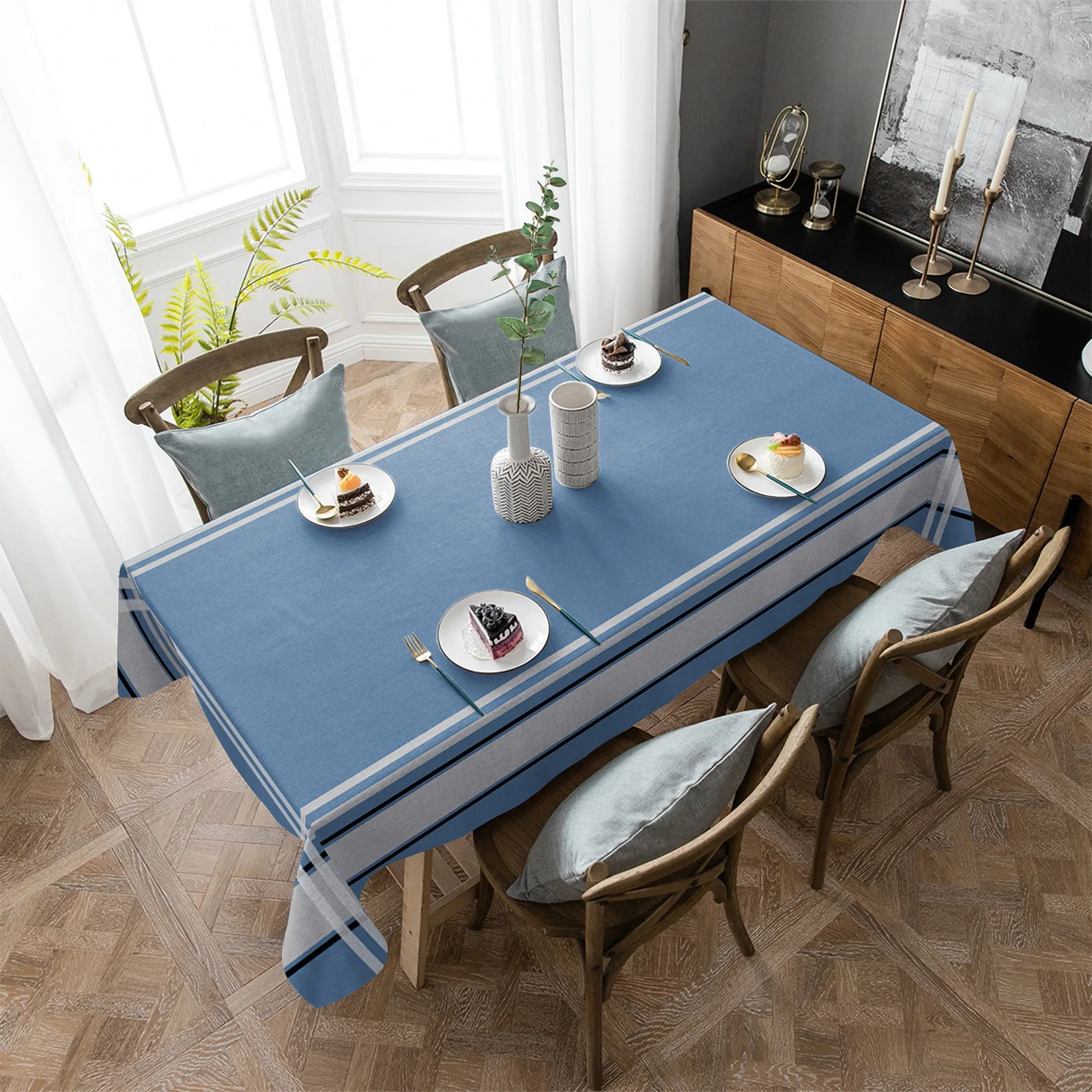 Blue Stripes Texture Waterproof Tablecloth Party Decorations Supplies Rectangle Table Cloth for Kitchen Table Decor
Blue Stripes Texture Waterproof Tablecloth Party Decorations Supplies Rectangle Table Cloth for Kitchen Table Decor