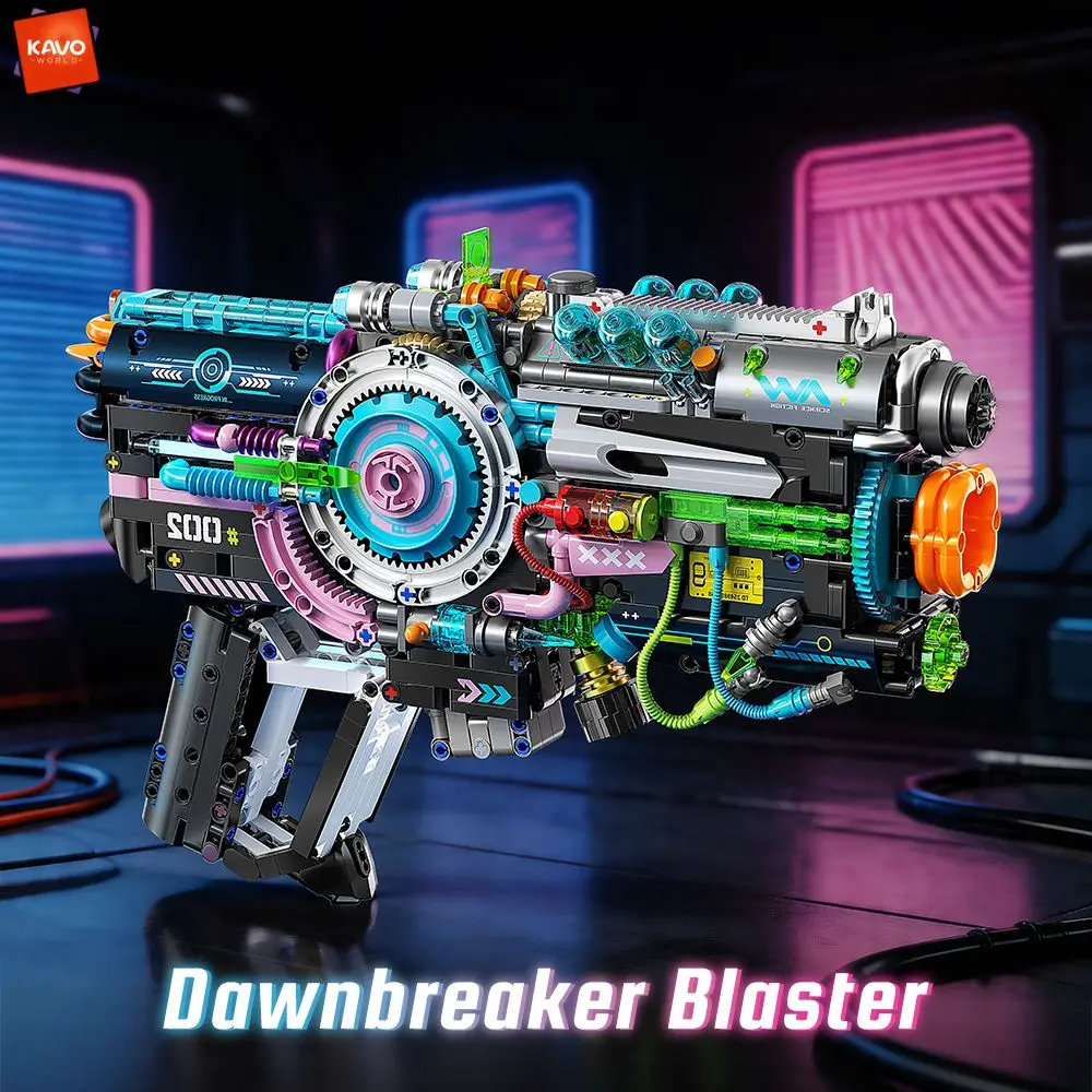KAVOWORLD 1457PCS Cyberpunk Dawnbreaker Mechanical Blaster Building Block DIY Assembly Gear Model Toys Desktop Ornament for Teen
KAVOWORLD 1457PCS Cyberpunk Dawnbreaker Mechanical Blaster Building Block DIY Assembly Gear Model Toys Desktop Ornament for Teen