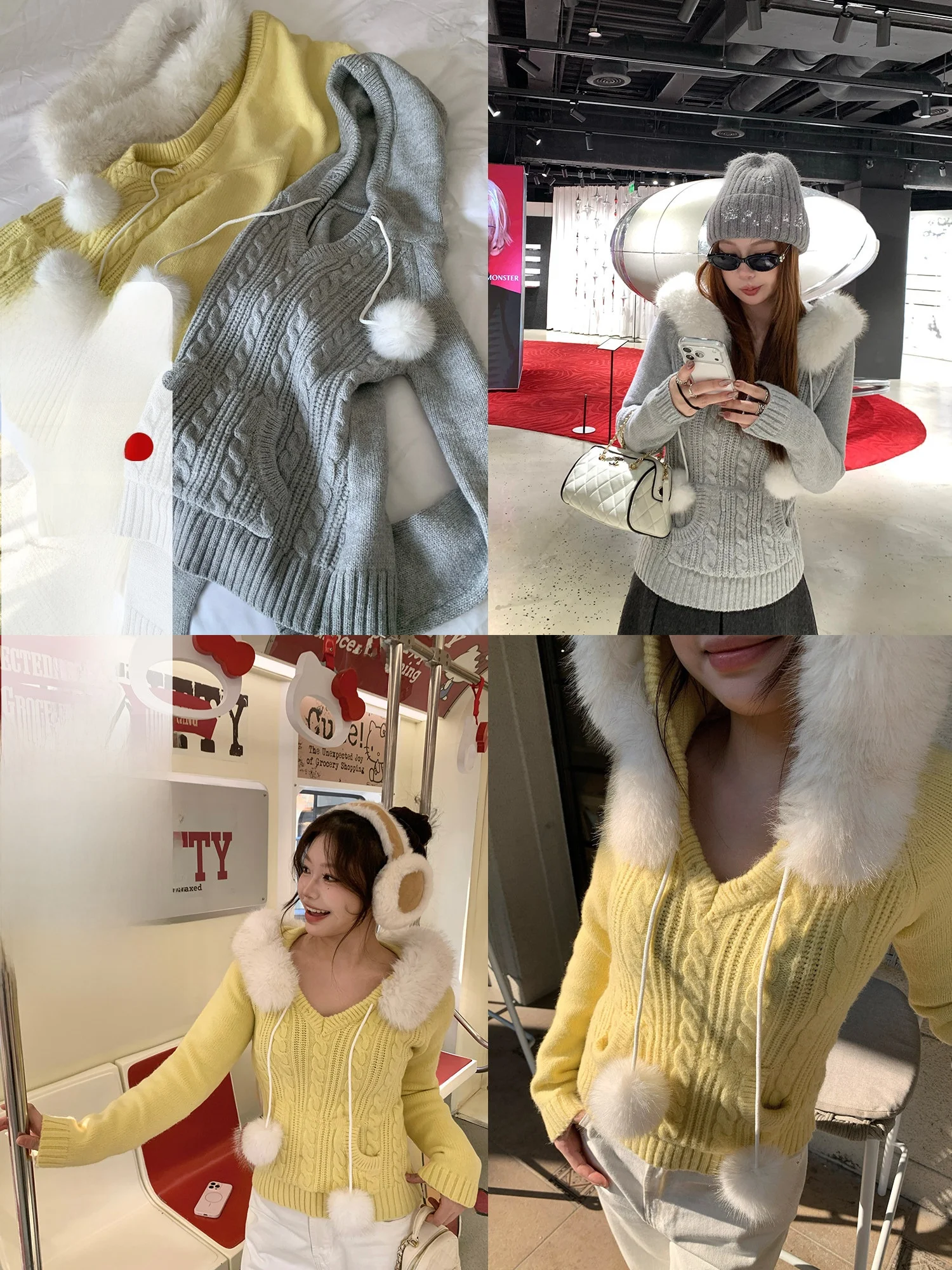 Nordic Weekend plus Size Sweater Coat Women Detachable Fur Collar V-Neck Knitted Long Sleeve Autumn Winter Fashion Sweet Style
Nordic Weekend plus Size Sweater Coat Women Detachable Fur Collar V-Neck Knitted Long Sleeve Autumn Winter Fashion Sweet Style