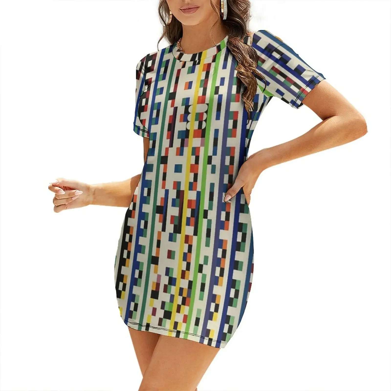 Yaacov Agam Beyond The Visible Short-Sleeved Dress Elegant gowns elegant women's dresses for wedding Dress 
Yaacov Agam Beyond The Visible Short-Sleeved Dress Elegant gowns elegant women's dresses for wedding Dress