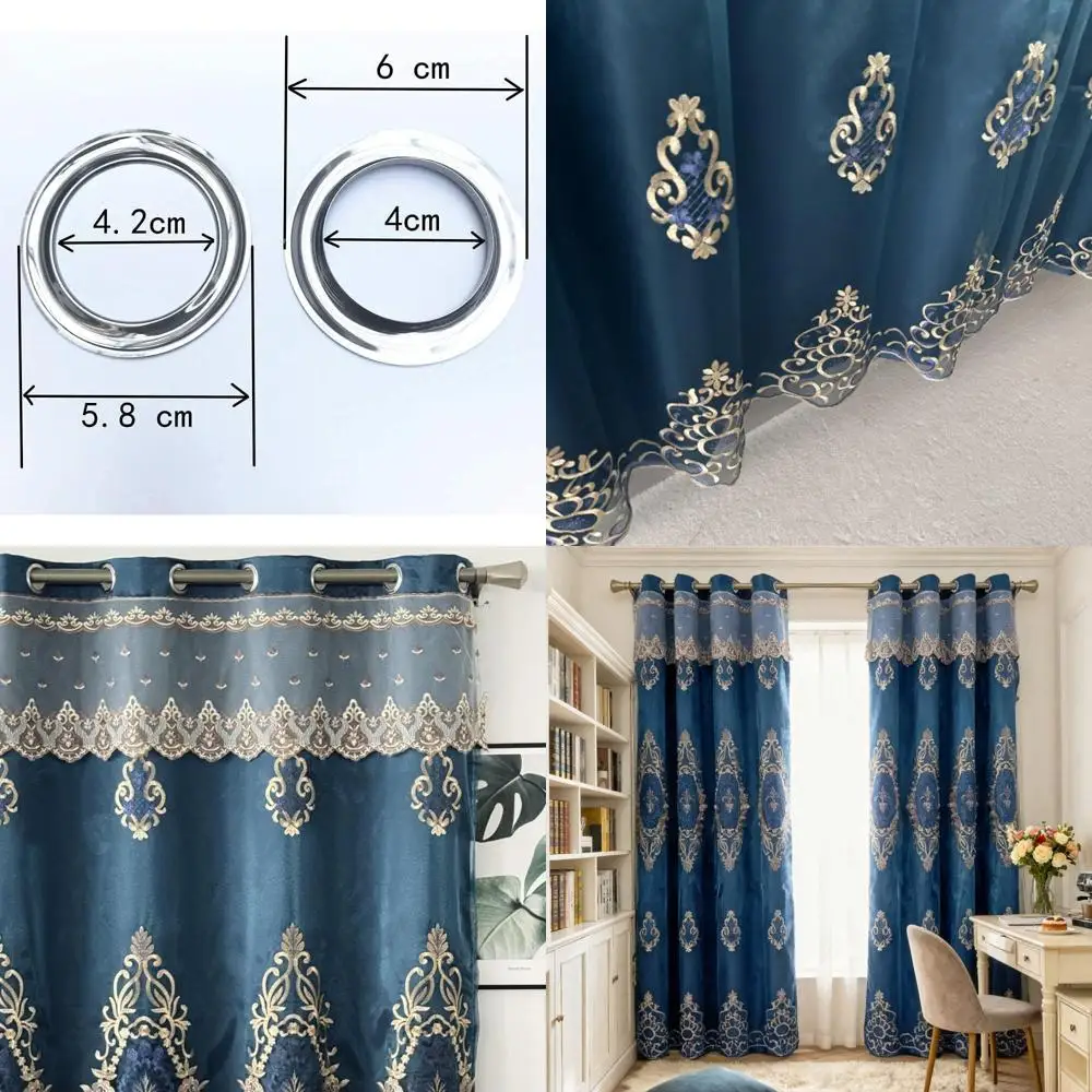 Double Layered Embroidered Flower Curtains with Valance, 52x84 Inch, Blue for Living Room, Bedroom, Balcony
Double Layered Embroidered Flower Curtains with Valance, 52x84 Inch, Blue for Living Room, Bedroom, Balcony